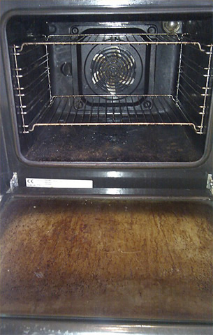 After oven cleaning